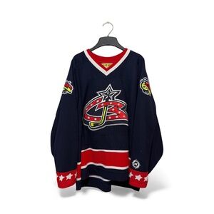 Vintage Columbus Blue Jackets Original Logo Jersey Size XXL